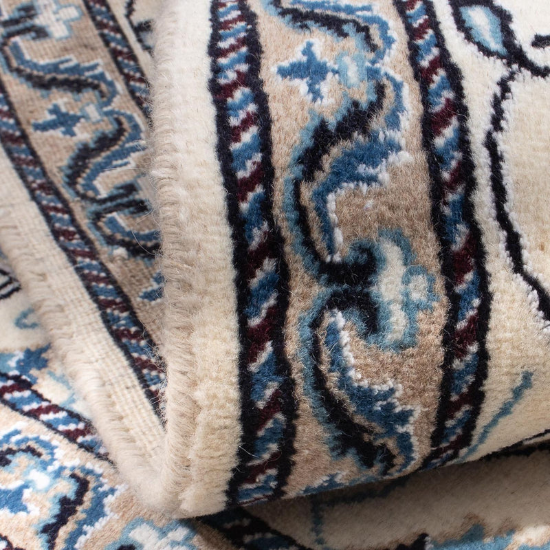 Tapis persan - Nain carré  - 194 x 192 cm - bleu foncé