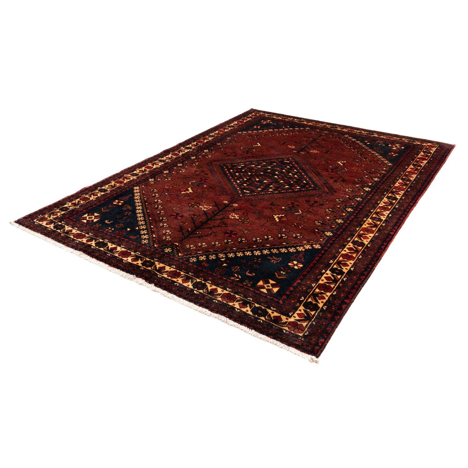 Tapis persan - Nomadic - 248 x 180 cm - rouge foncé