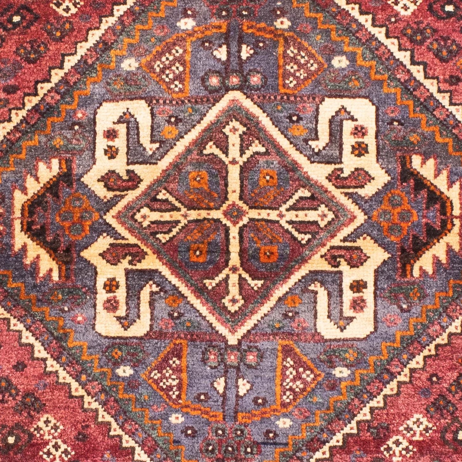 Tapis persan - Nomadic - 160 x 110 cm - rouge foncé