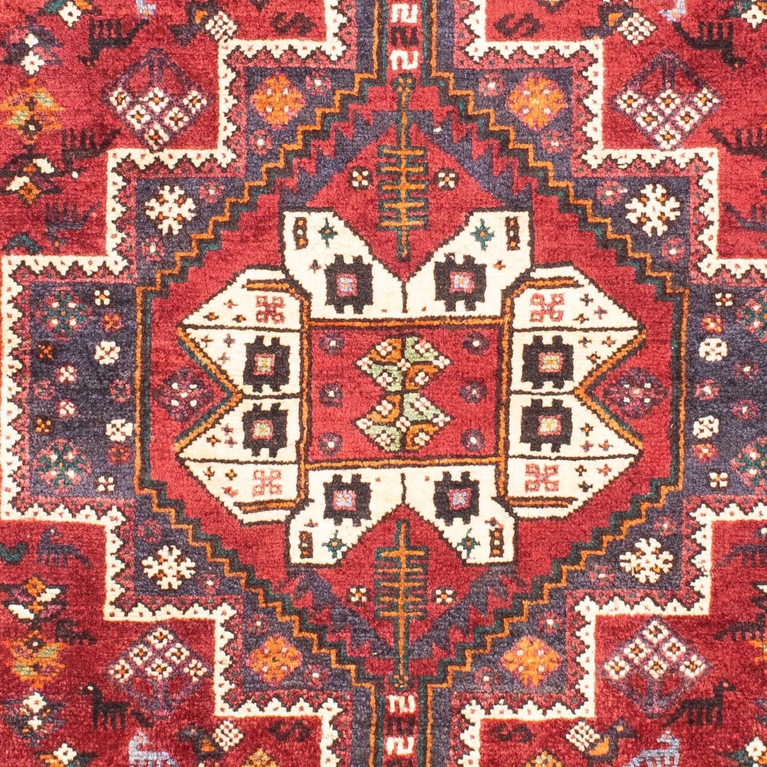 Tapis persan - Nomadic - 163 x 112 cm - rouge foncé