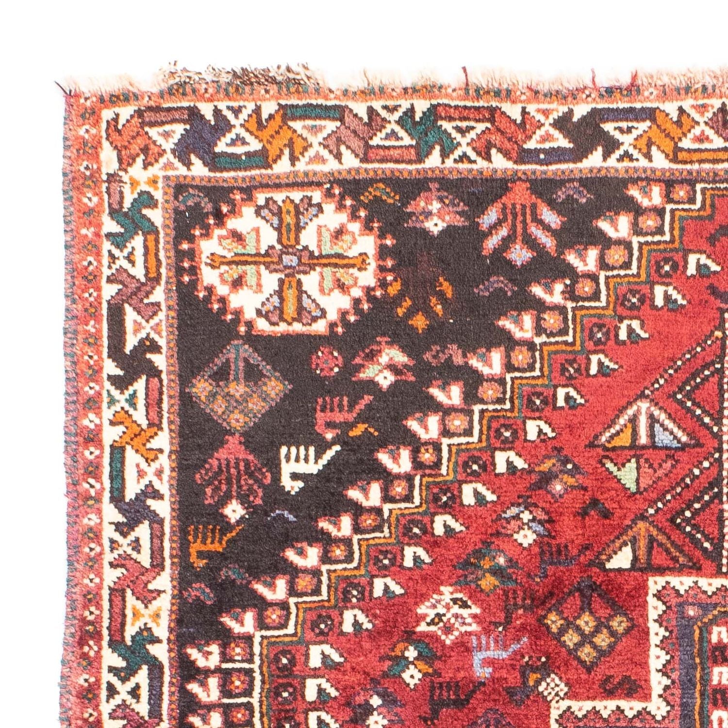 Tapis persan - Nomadic - 163 x 112 cm - rouge foncé