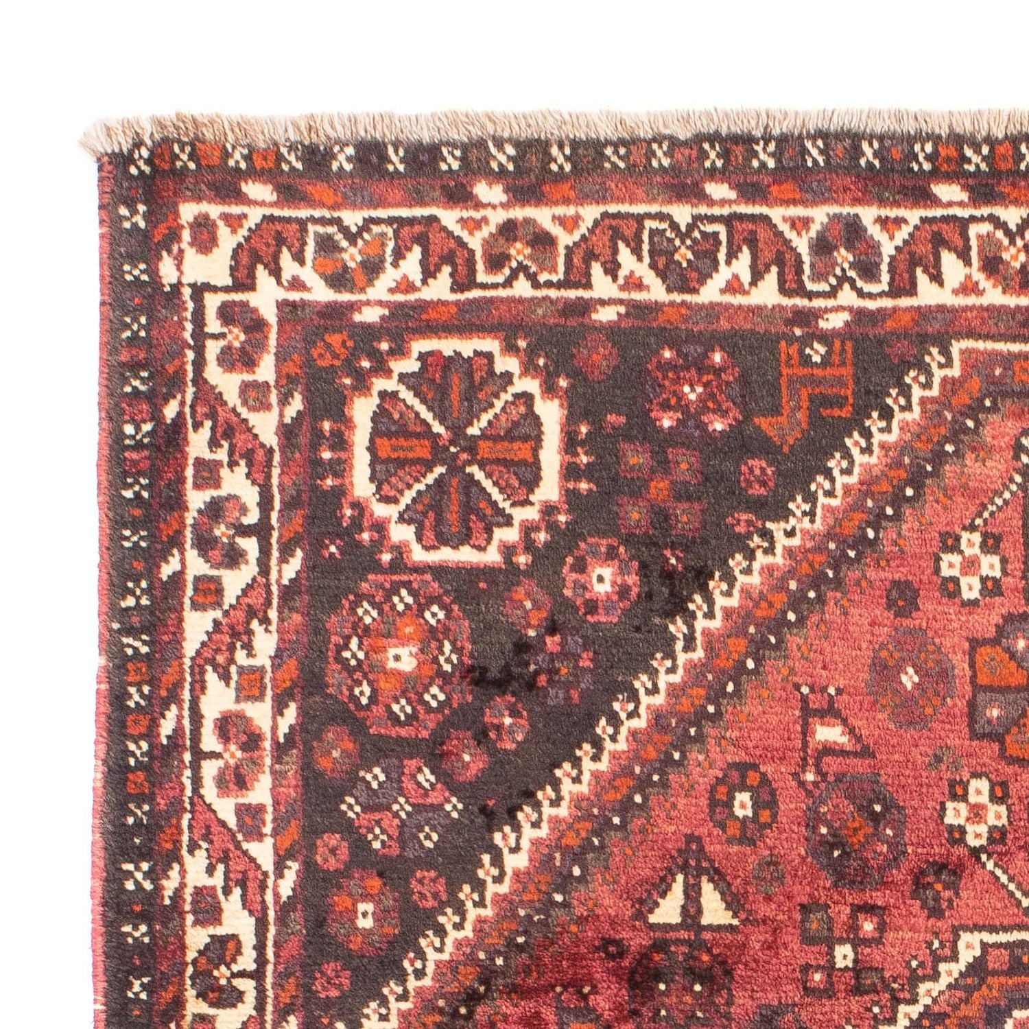 Tapis persan - Nomadic - 164 x 118 cm - rouge foncé