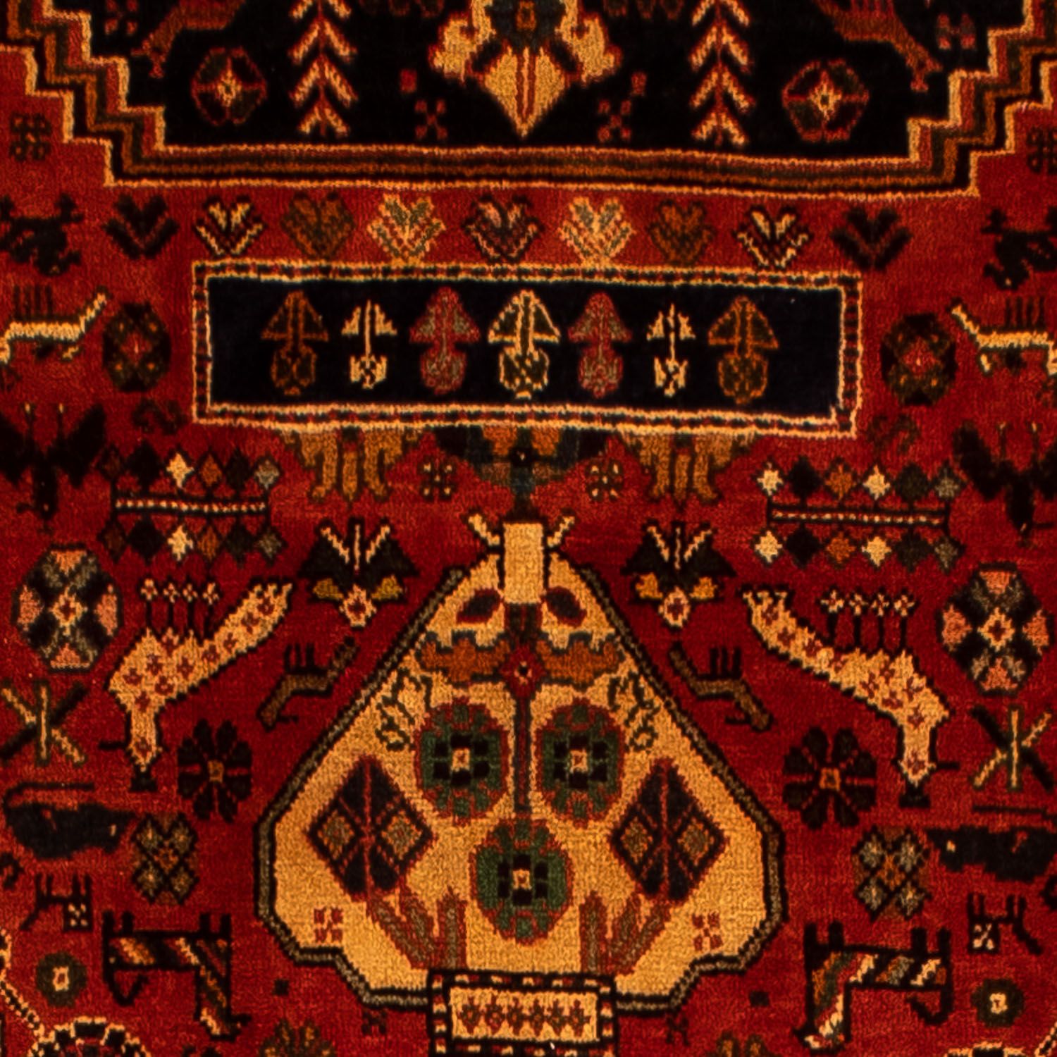 Tapis persan - Nomadic - 304 x 204 cm - rouge foncé