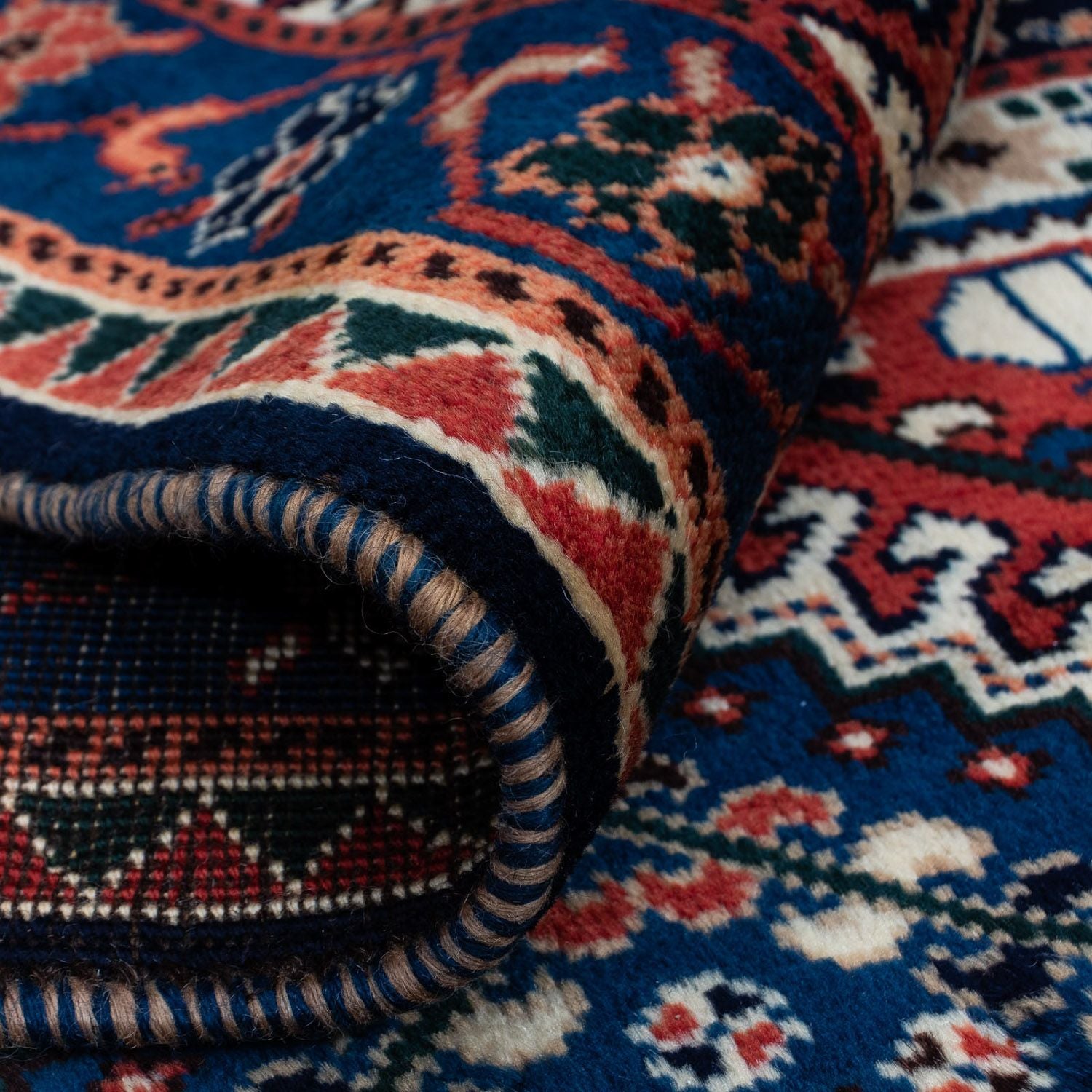 Tapis persan - Nomadic - 318 x 217 cm - bleu foncé