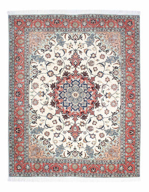 Tapis persan - Tabriz - Royal - 193 x 158 cm - beige