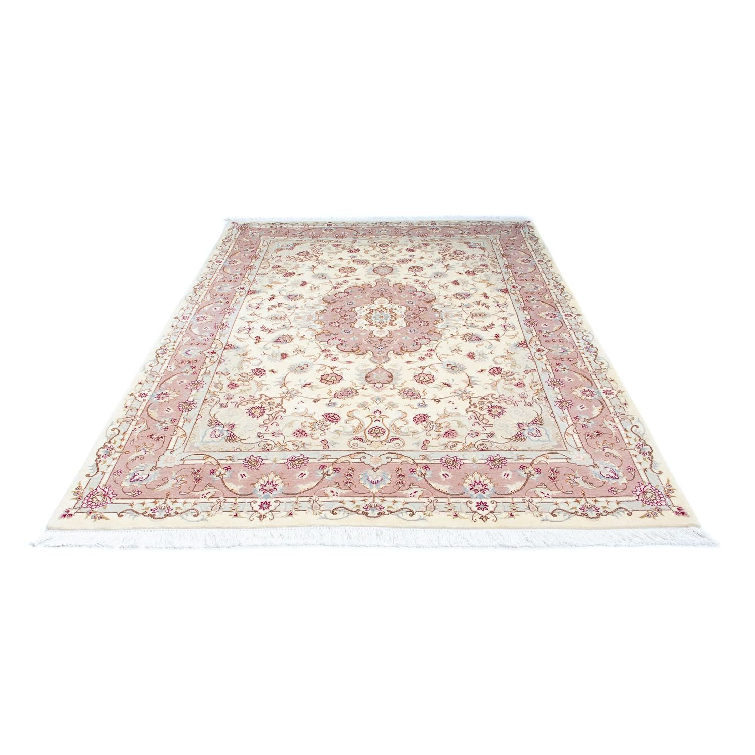 Tapis persan - Tabriz - Royal - 246 x 167 cm - beige