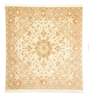 Tapis persan - Tabriz - Royal carré  - 210 x 202 cm - beige