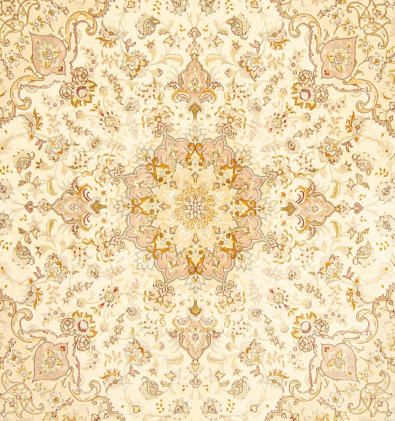 Tapis persan - Tabriz - Royal carré  - 210 x 202 cm - beige