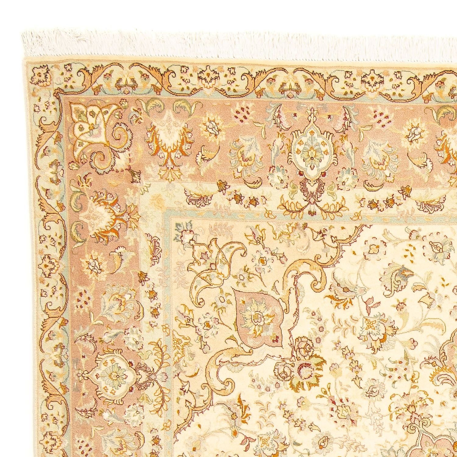 Tapis persan - Tabriz - Royal carré  - 210 x 202 cm - beige
