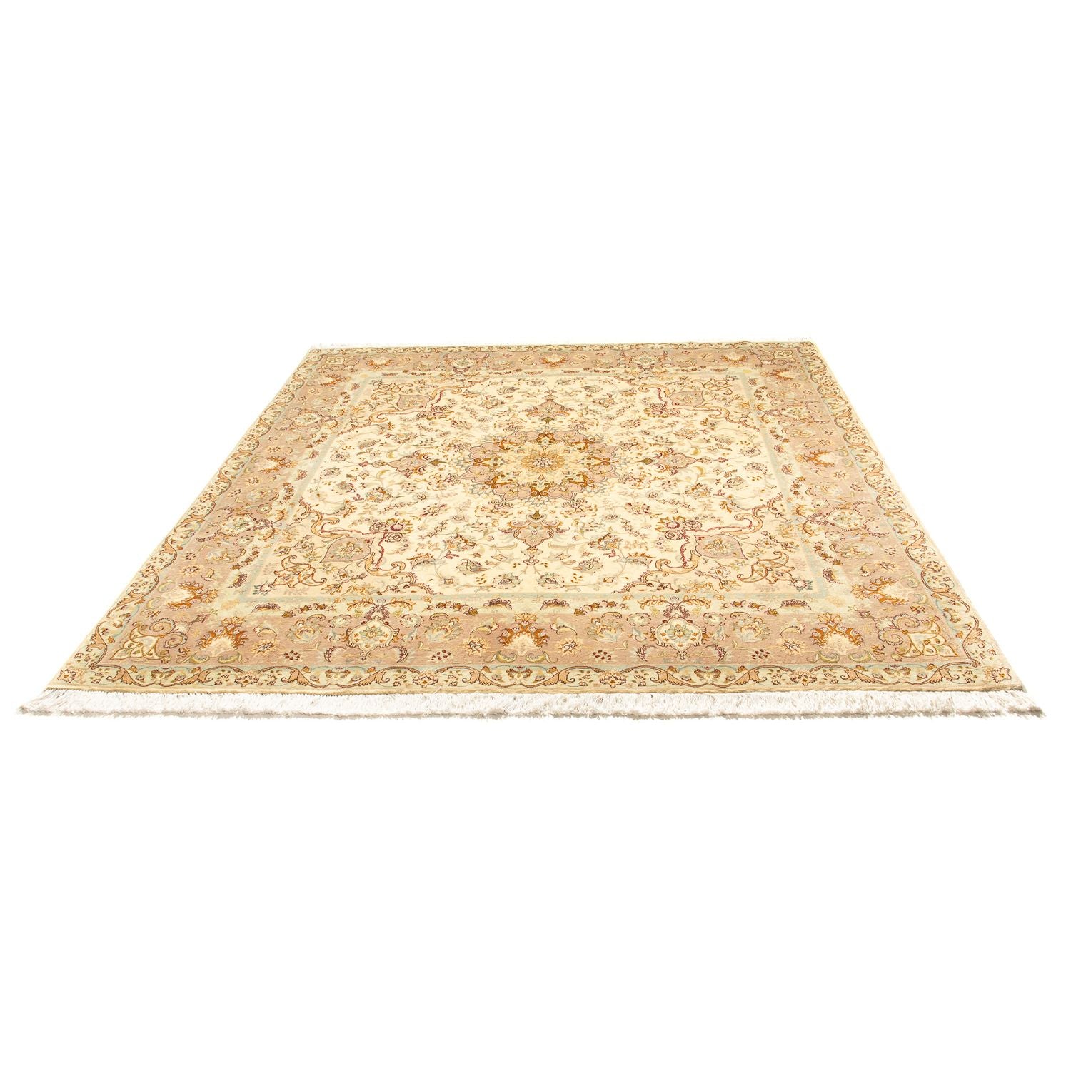 Tapis persan - Tabriz - Royal carré  - 210 x 202 cm - beige