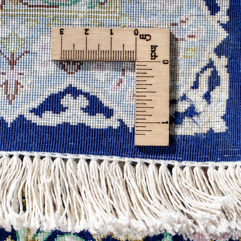 Tapis persan - Ghom - 88 x 63 cm - bleu foncé