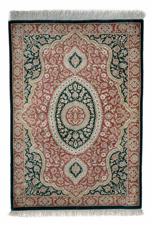 Perserteppich - Ghom 85 x 58 cm - dunkelblau