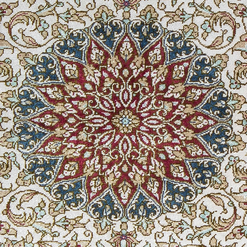 Tapis persan - Ghom - 78 x 60 cm - rouge foncé