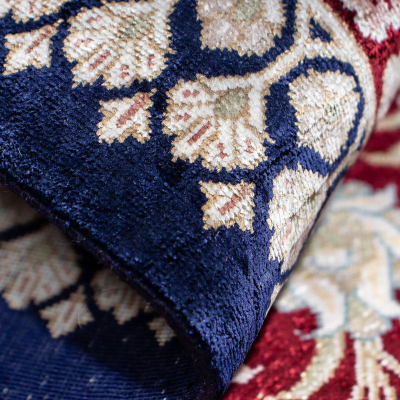 Tapis persan - Ghom - 85 x 58 cm - bleu foncé