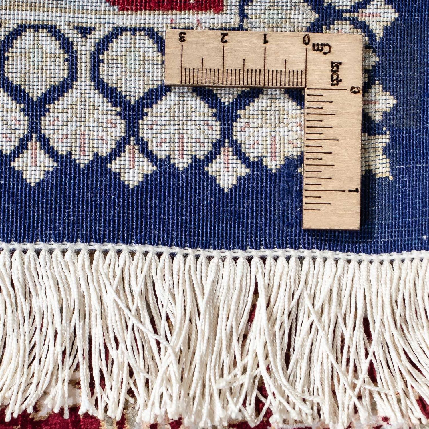 Tapis persan - Ghom - 85 x 58 cm - bleu foncé