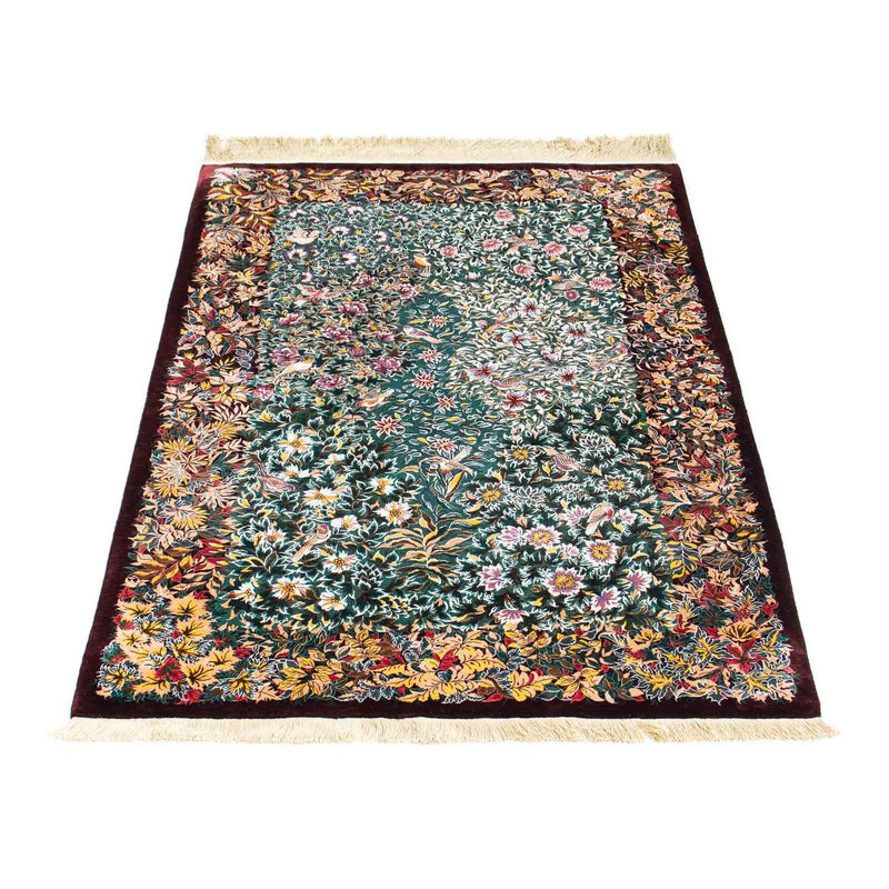 Tapis persan - Ghom - 120 x 78 cm - rouge foncé