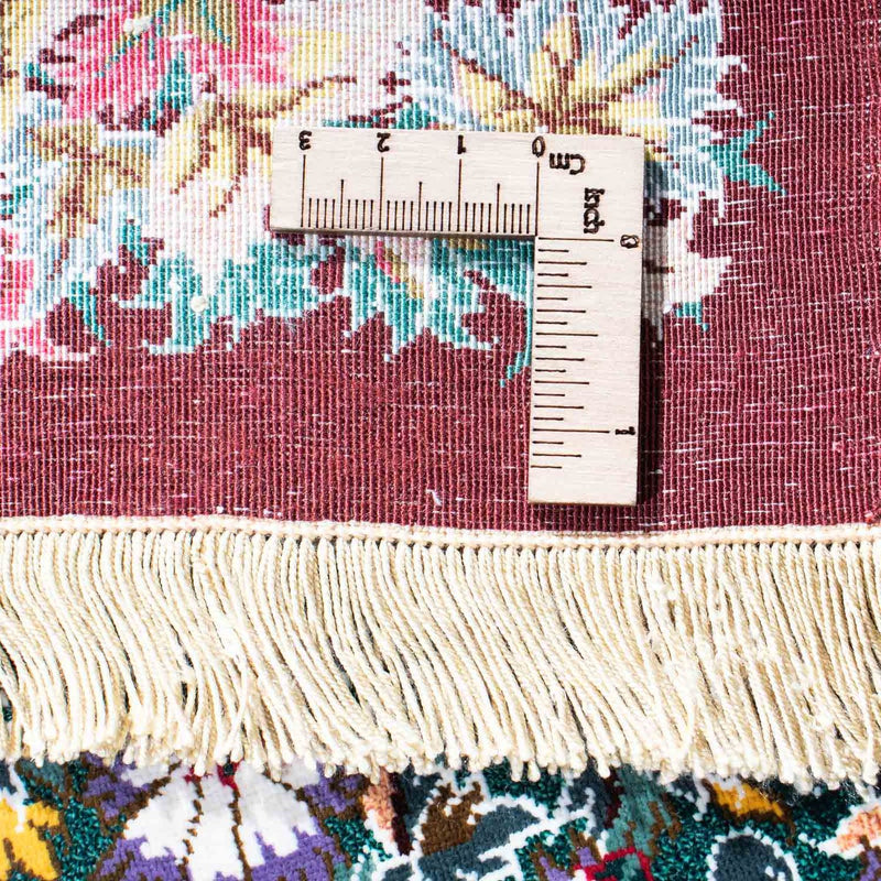 Tapis persan - Ghom - 120 x 78 cm - rouge foncé