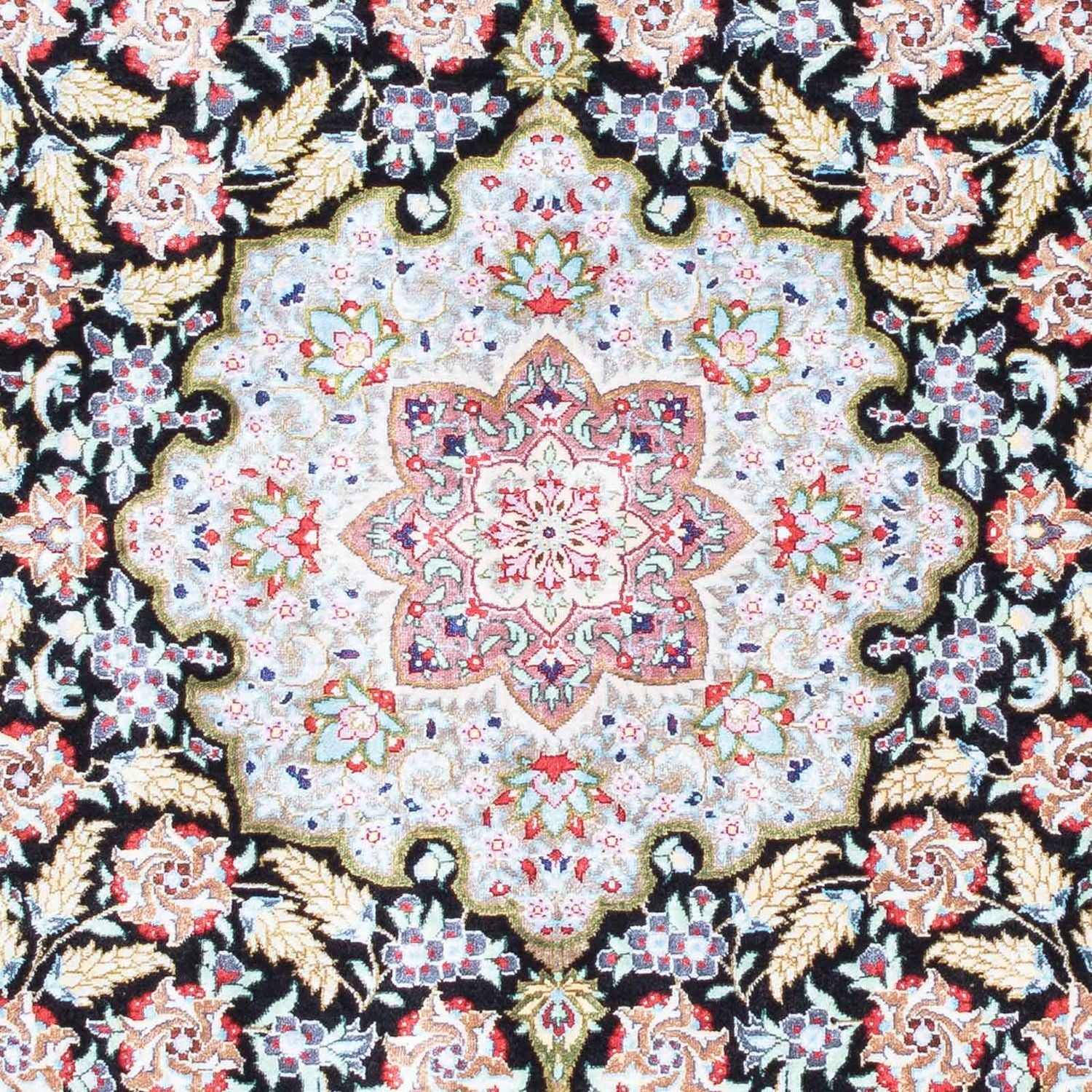 Perserteppich - Ghom 124 x 79 cm - dunkelblau