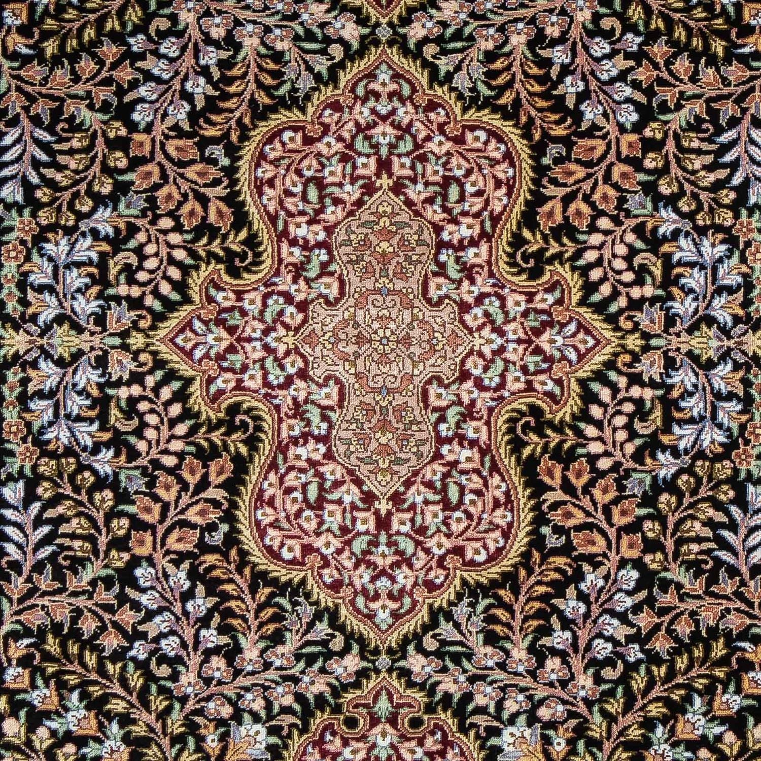 Perserteppich - Ghom 86 x 60 cm - dunkelblau