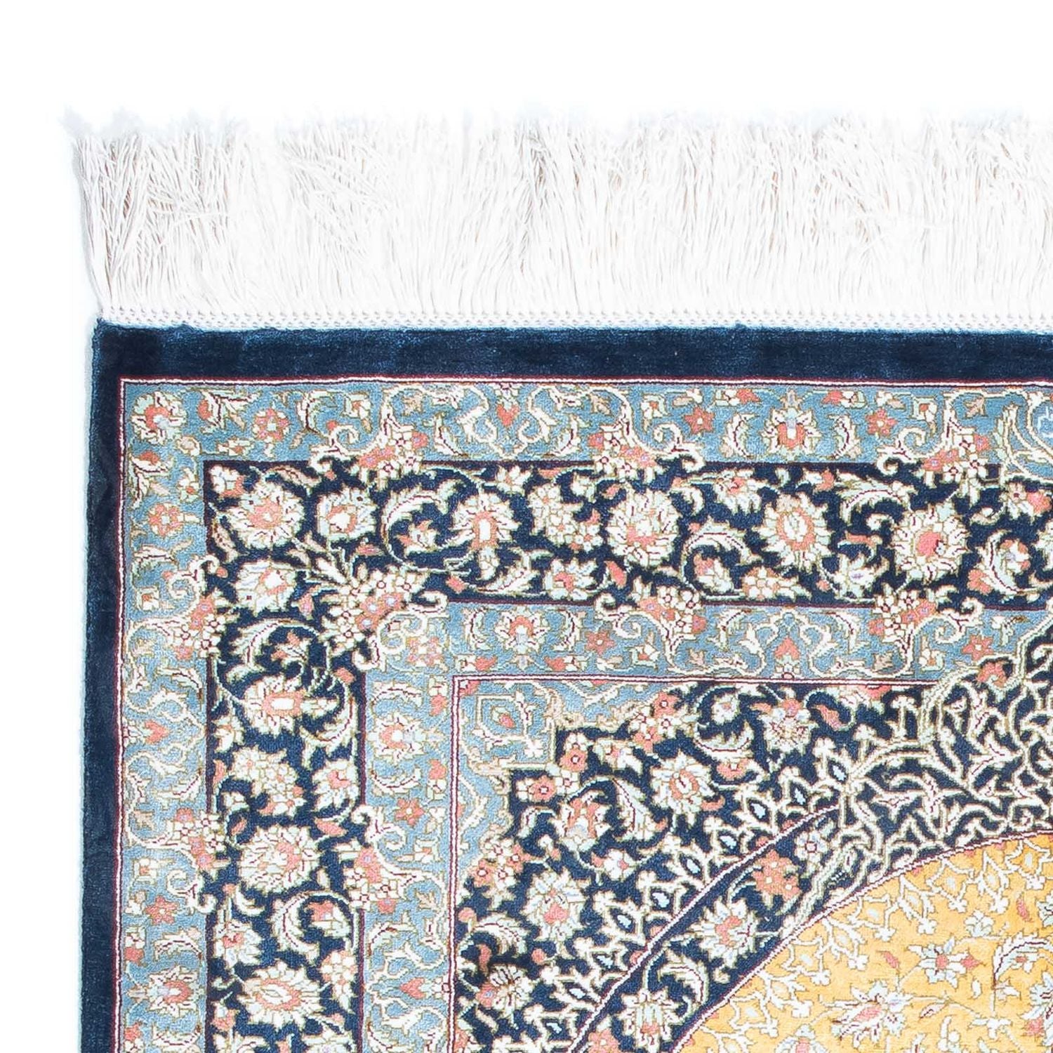 Tapis persan - Ghom - 118 x 78 cm - bleu clair