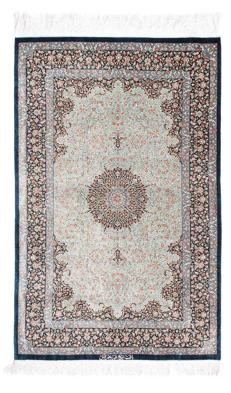 Perserteppich - Ghom 121 x 77 cm - dunkelblau