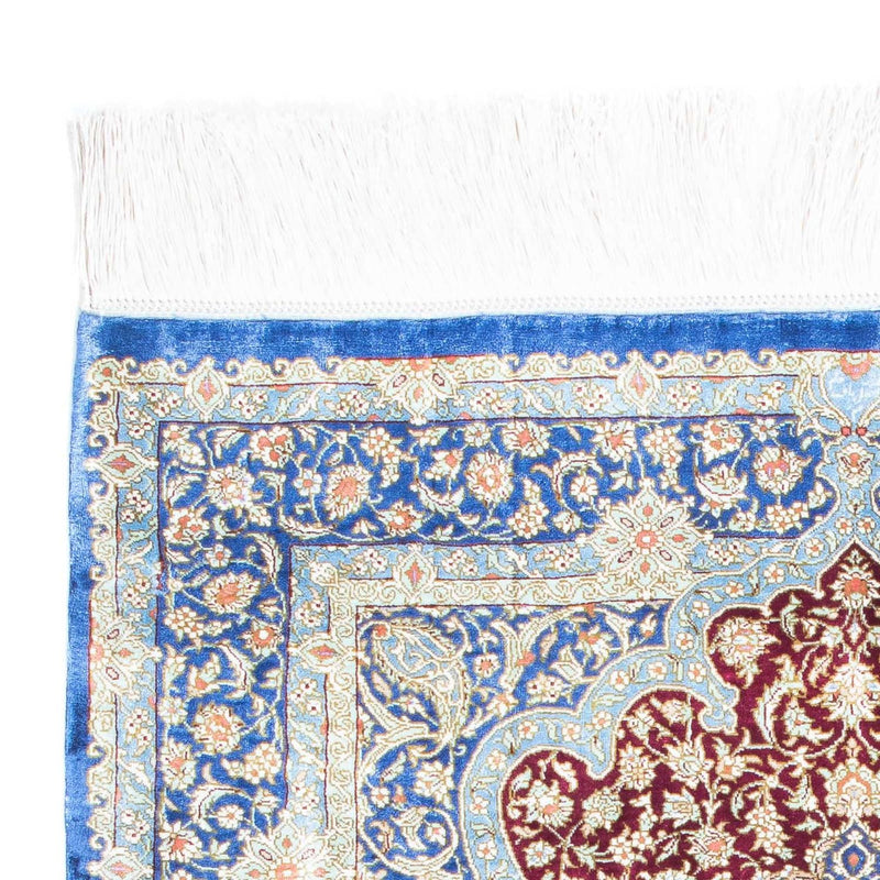 Perserteppich - Ghom 117 x 78 cm - blau