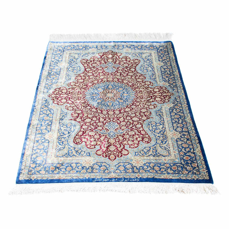 Perserteppich - Ghom 117 x 78 cm - blau