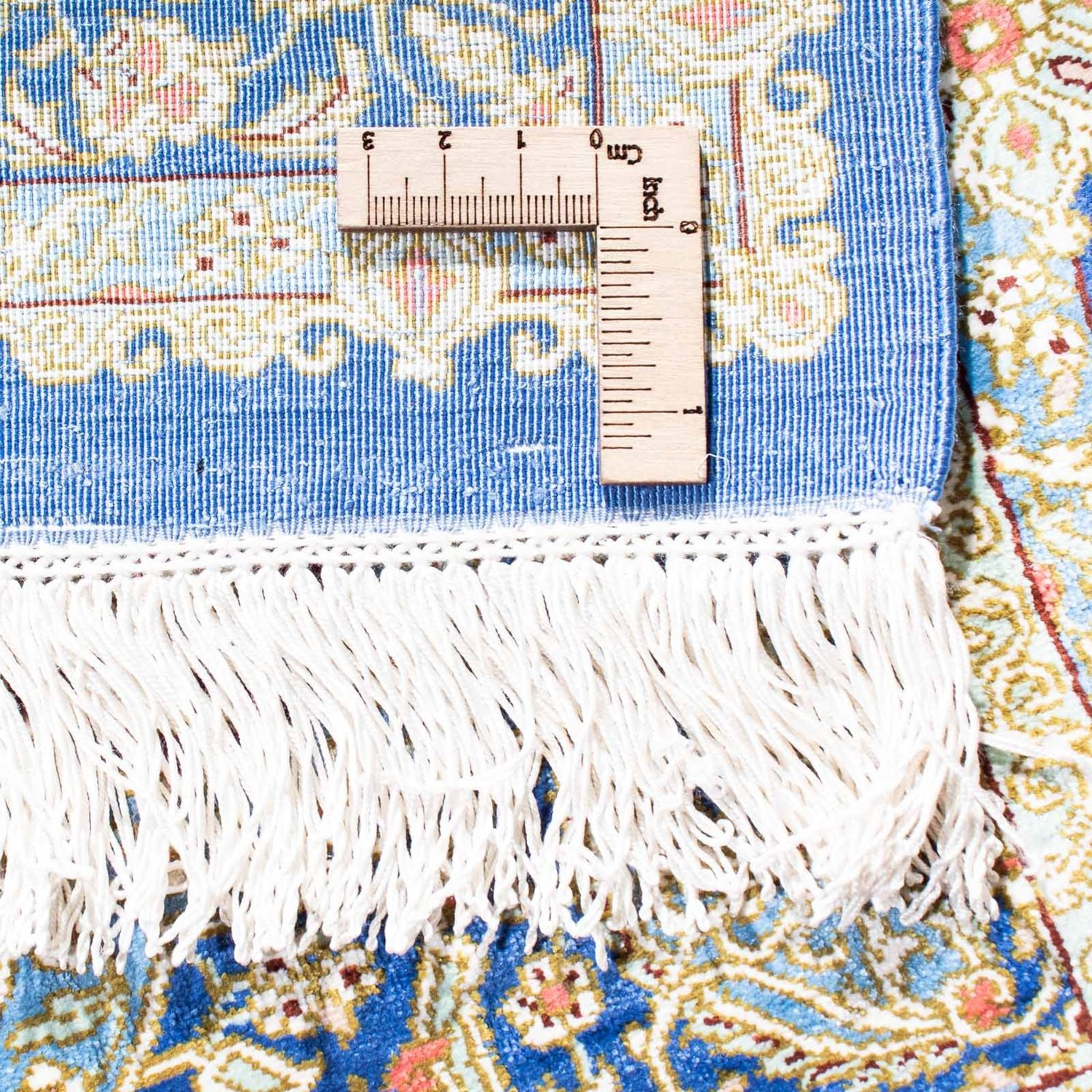 Perserteppich - Ghom 117 x 78 cm - blau