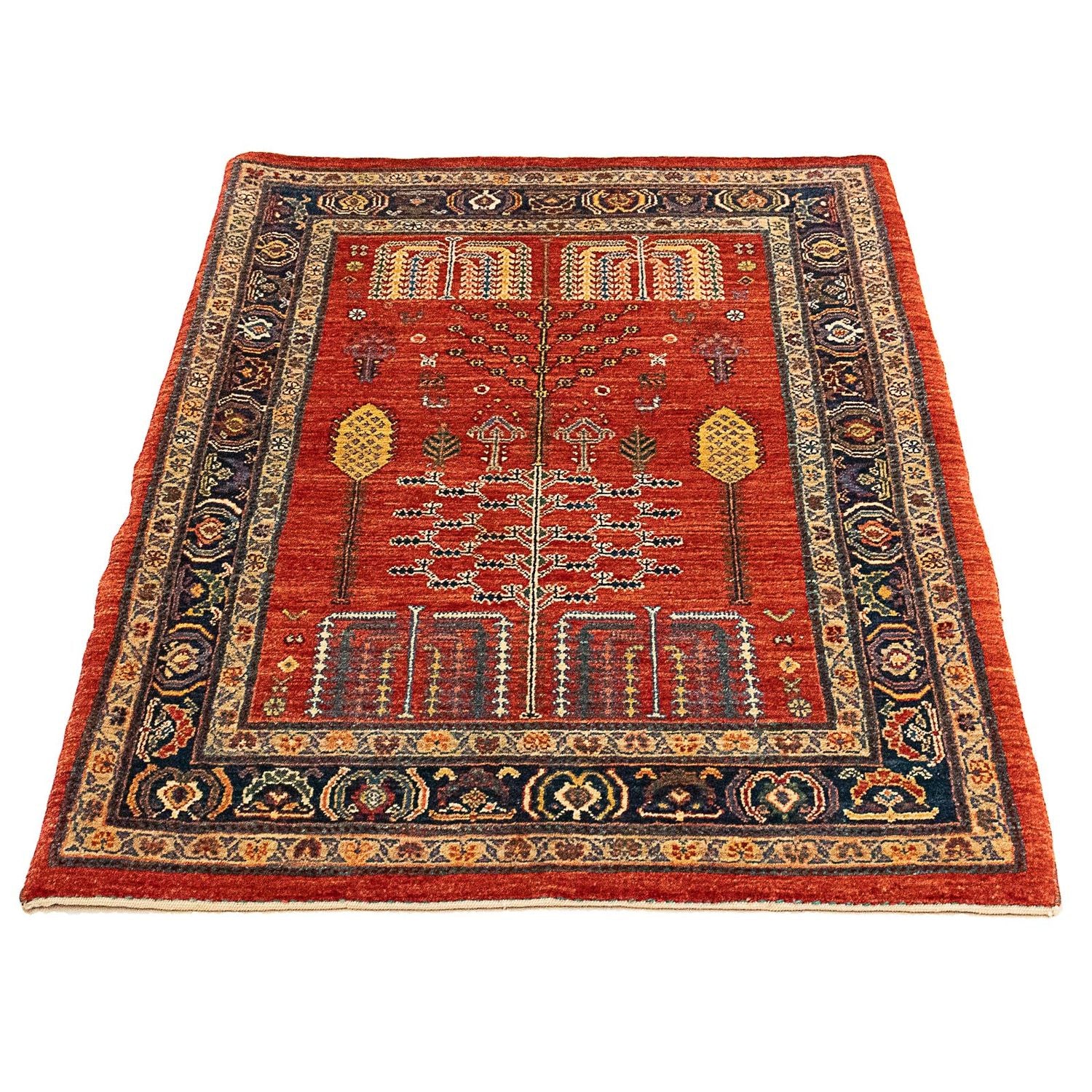 Tapis Gabbeh - Persan Kashkuli - 120 x 85 cm - rouge foncé