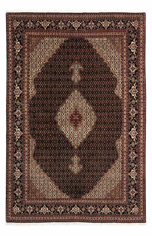 Tapis persan - Tabriz - Royal - 298 x 207 cm - bleu foncé
