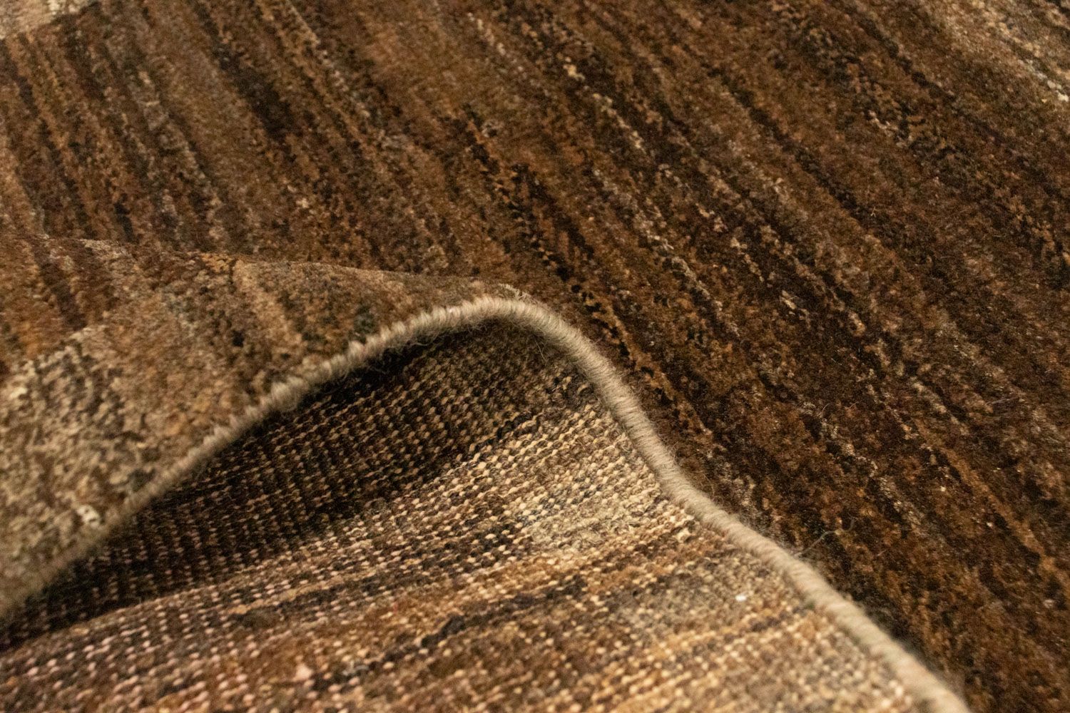 Tapis Gabbeh - Indus - 93 x 60 cm - marron foncé