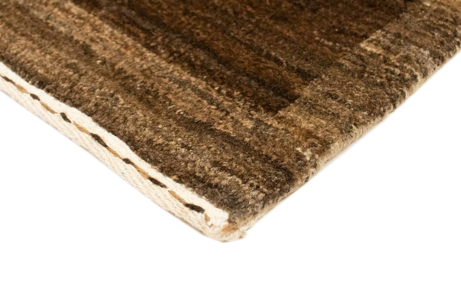 Tapis Gabbeh - Indus - 88 x 58 cm - marron foncé