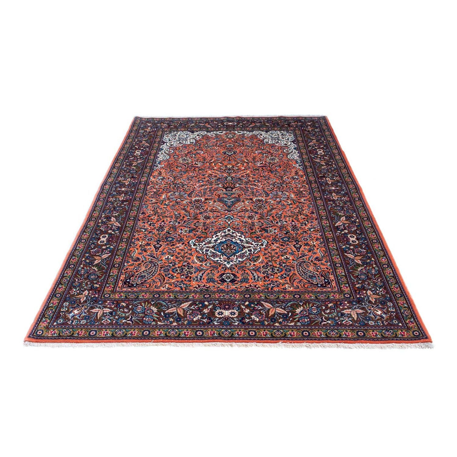 Tapis persan - Ghom - 219 x 135 cm - rouille