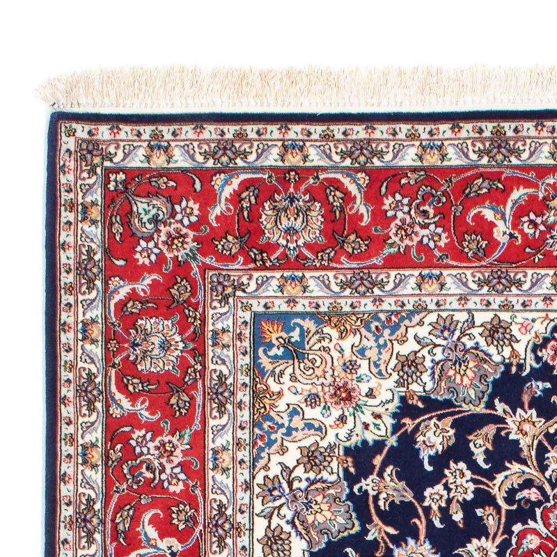 Tapis persan - Isfahan - Premium - 197 x 130 cm - bleu foncé