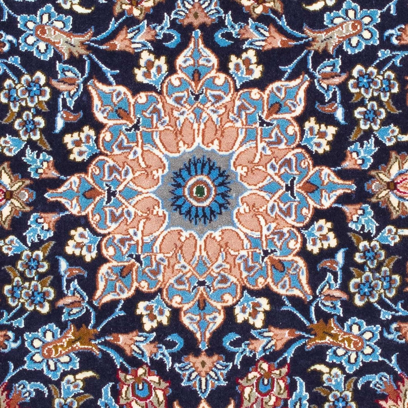 Tapis persan - Isfahan - Premium - 104 x 72 cm - bleu foncé