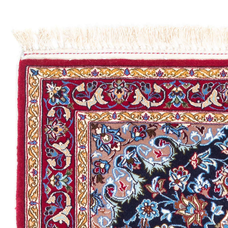 Tapis persan - Isfahan - Premium - 104 x 72 cm - bleu foncé