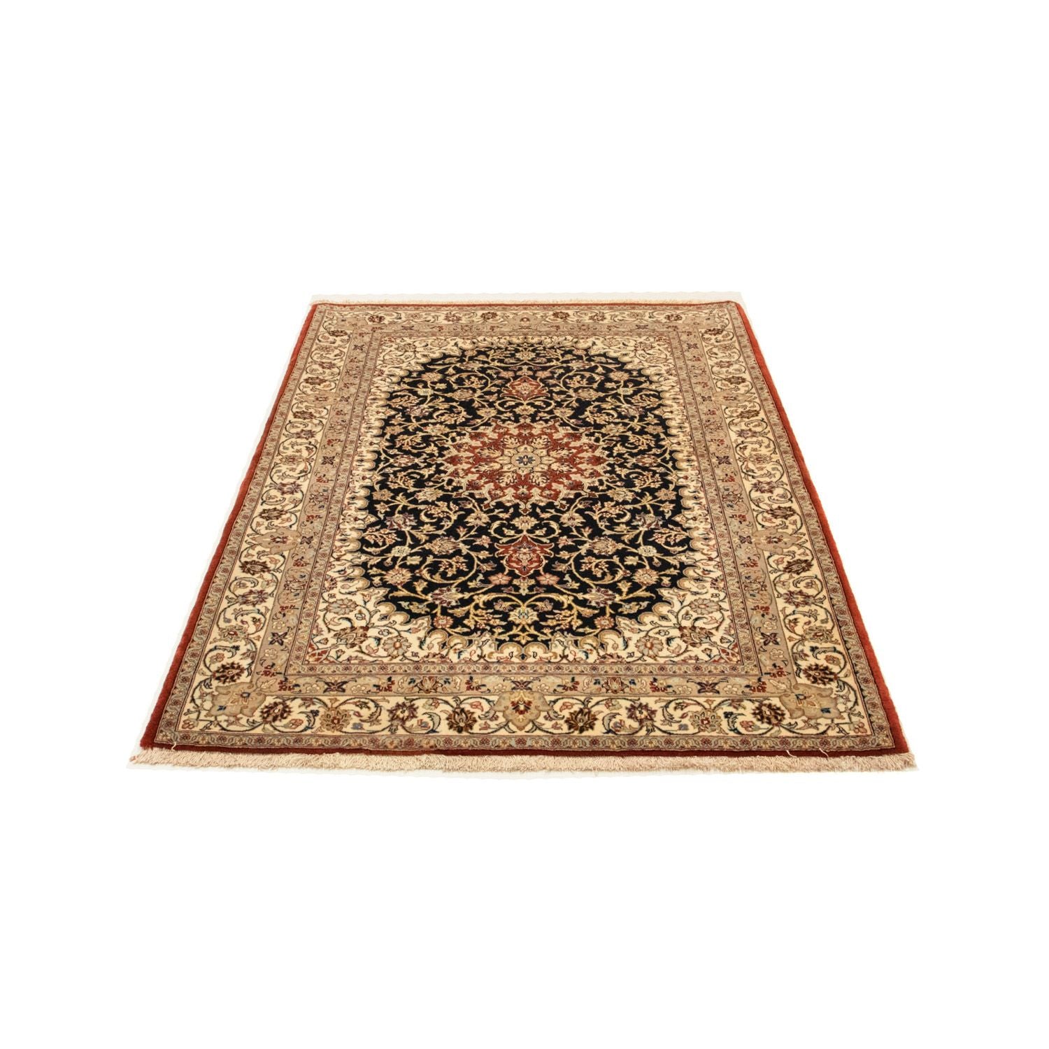 Tapis persan - Ghom - 160 x 103 cm - noir