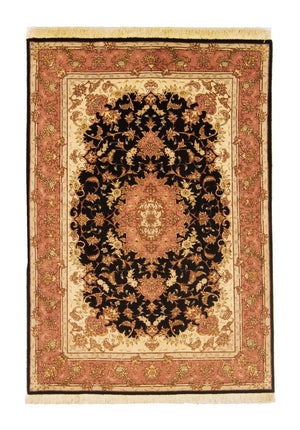 Tapis persan - Tabriz - Royal - 147 x 102 cm - bleu foncé