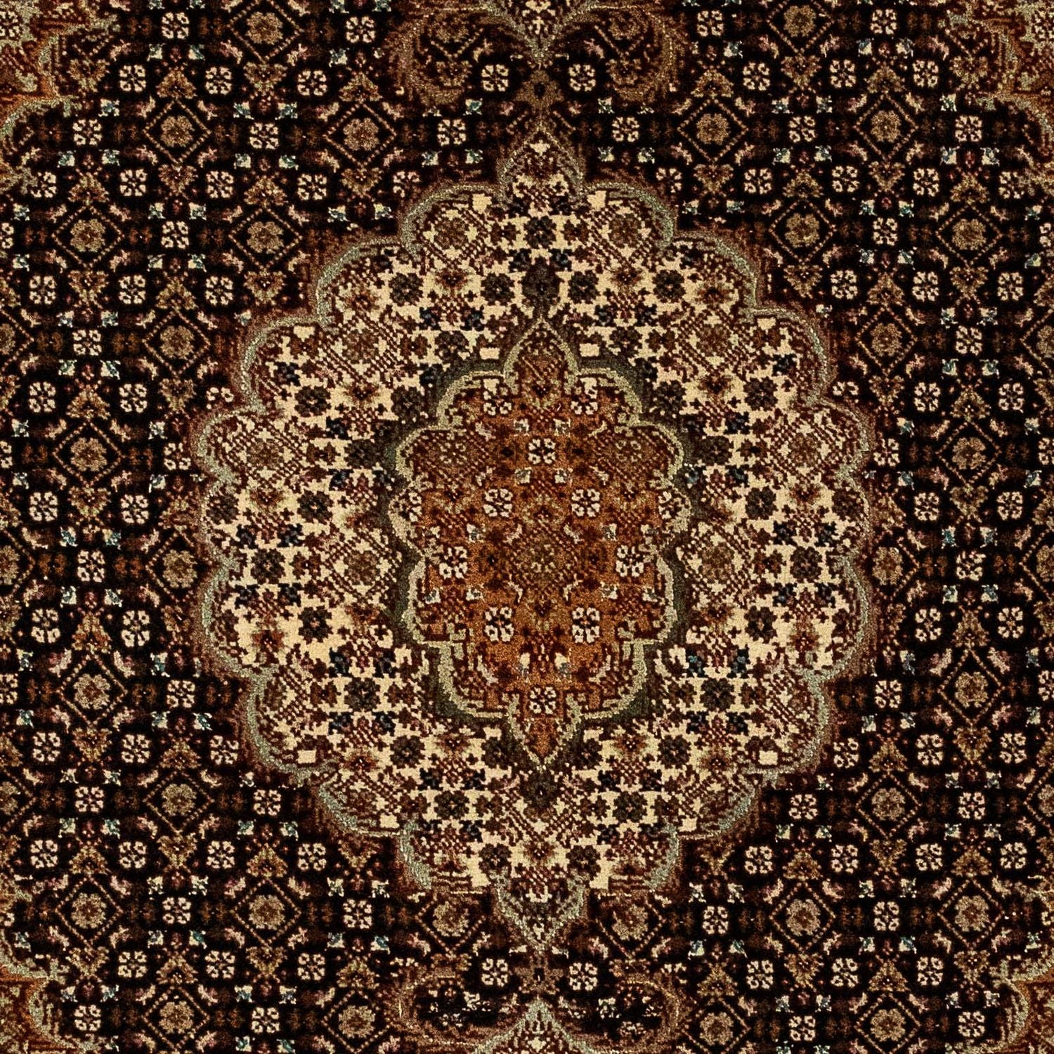 Tapis persan - Tabriz - Royal - 114 x 83 cm - bleu foncé