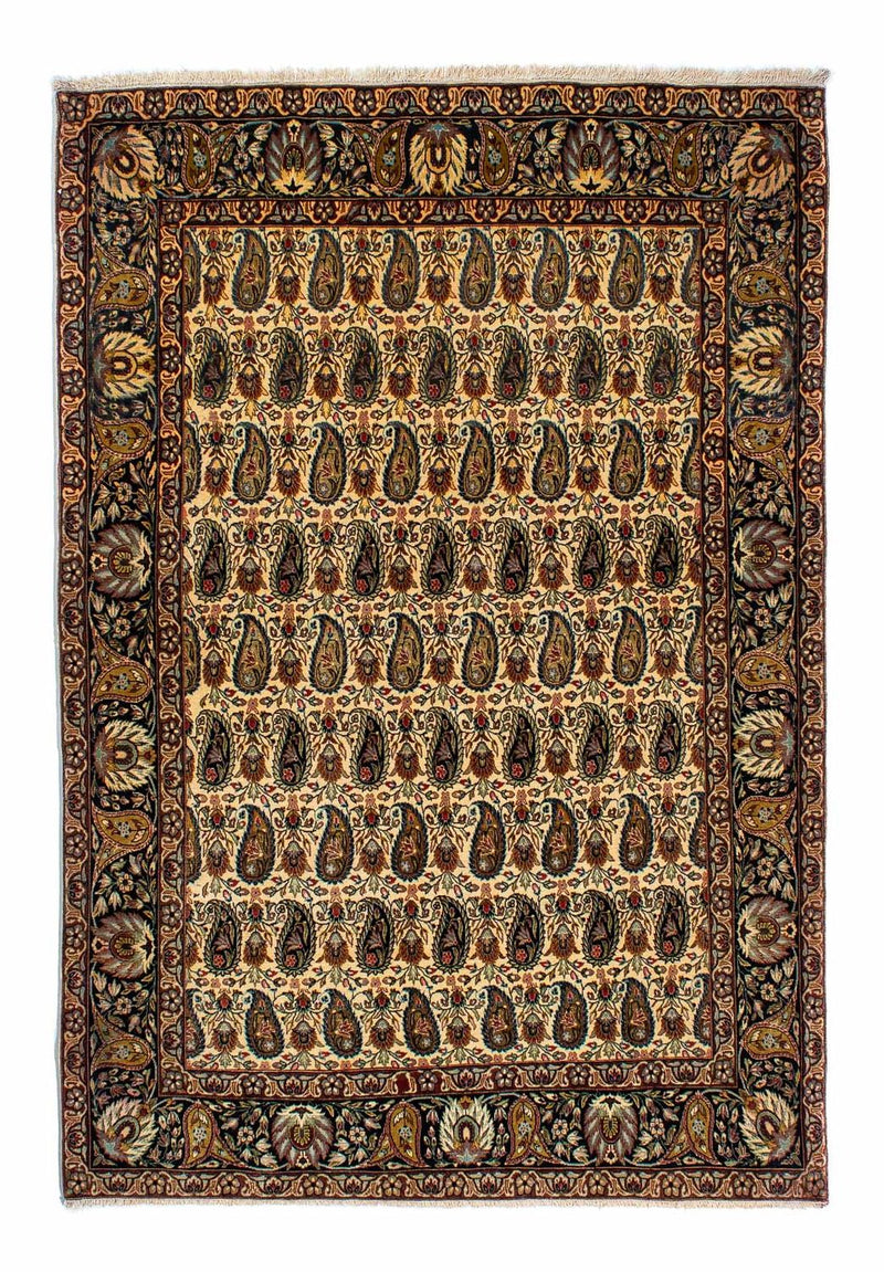 Tapis en soie - Ghom soie - Premium - 195 x 135 cm - beige clair