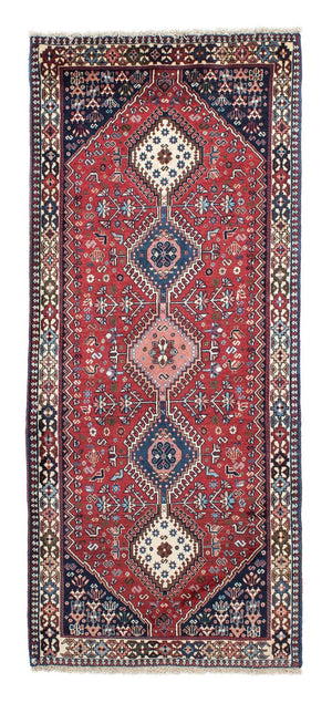 Tapis de couloir Tapis persan - Nomadic - 201 x 82 cm - rouge