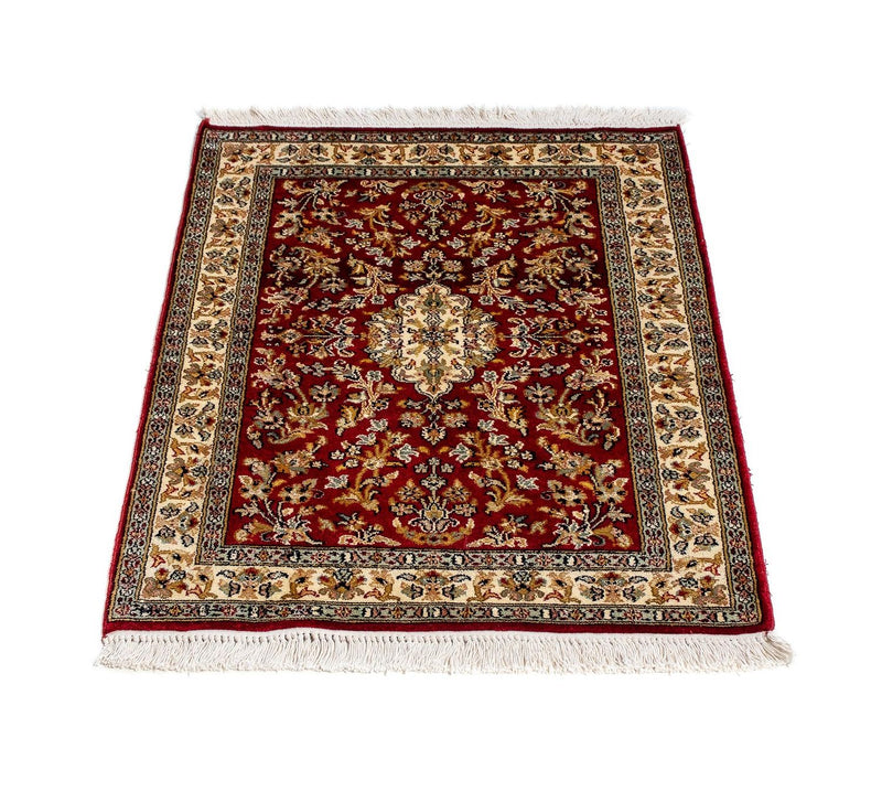 Tapis persan - Classique - 89 x 62 cm - rouge foncé