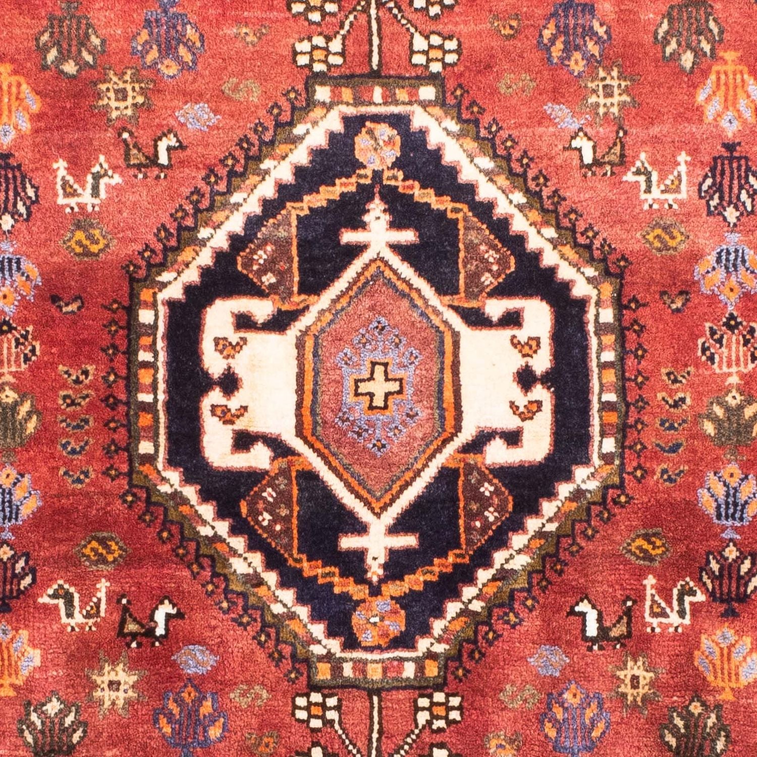 Tapis persan - Nomadic - 145 x 103 cm - rouge clair