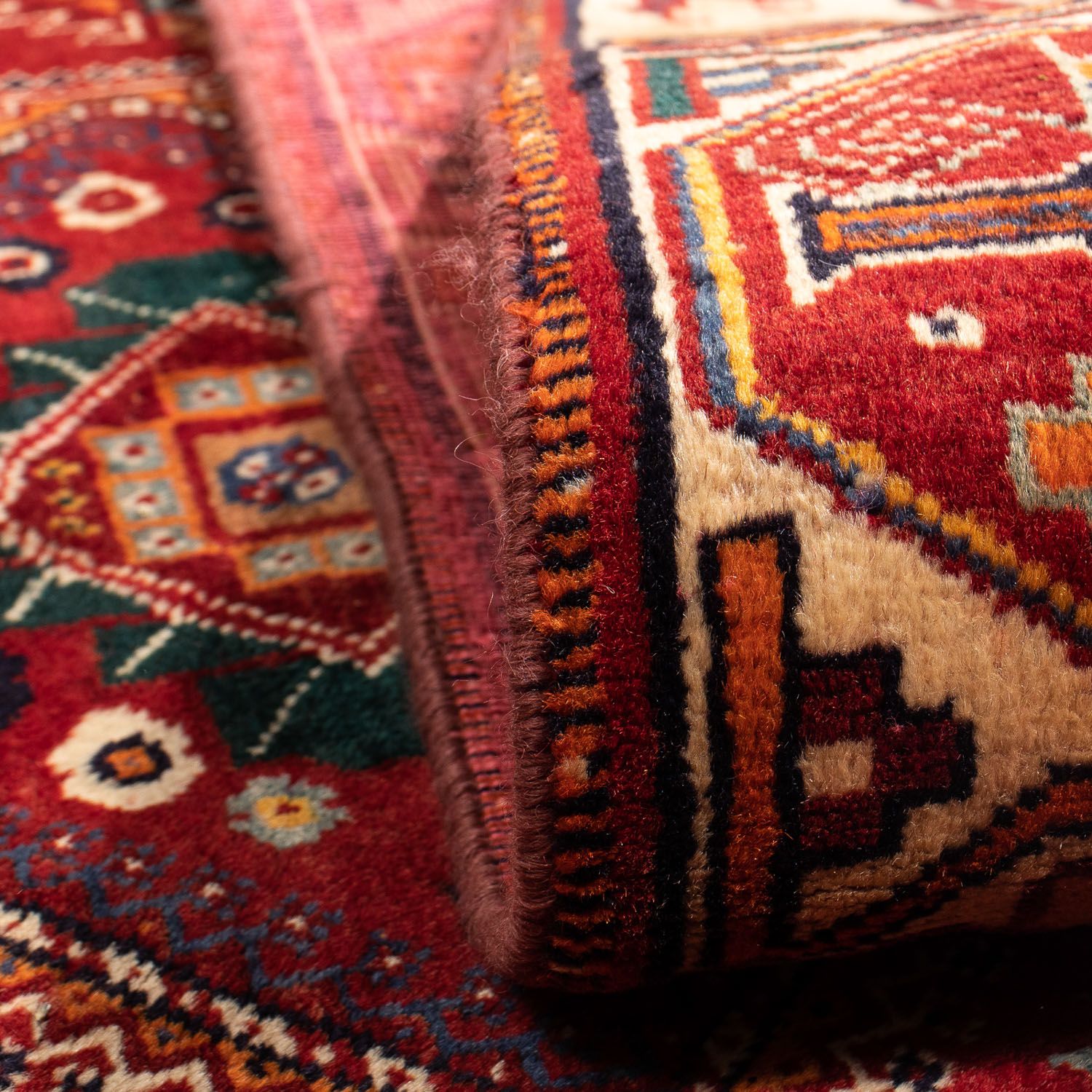 Tapis persan - Nomadic - 290 x 182 cm - rouge foncé