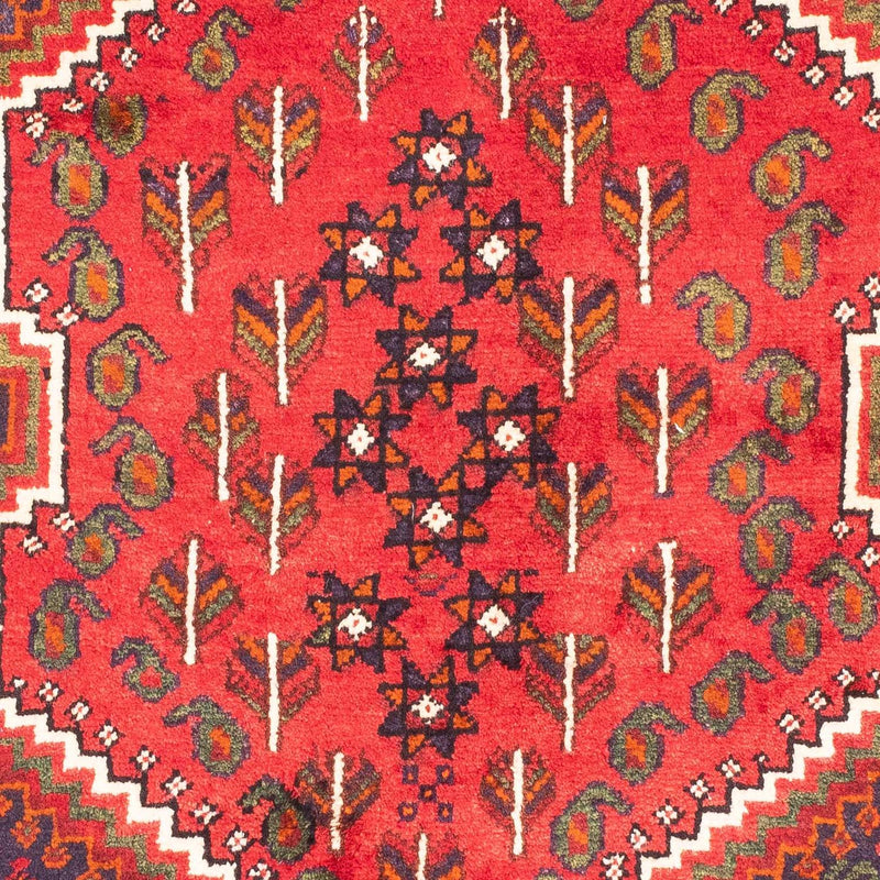 Tapis persan - Nomadic - 139 x 111 cm - rouge foncé