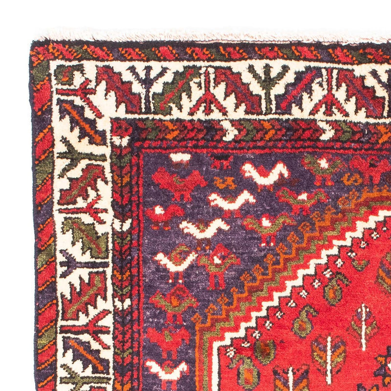 Tapis persan - Nomadic - 139 x 111 cm - rouge foncé