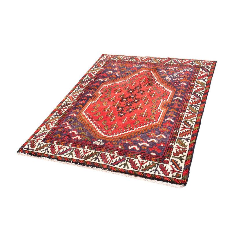 Tapis persan - Nomadic - 139 x 111 cm - rouge foncé