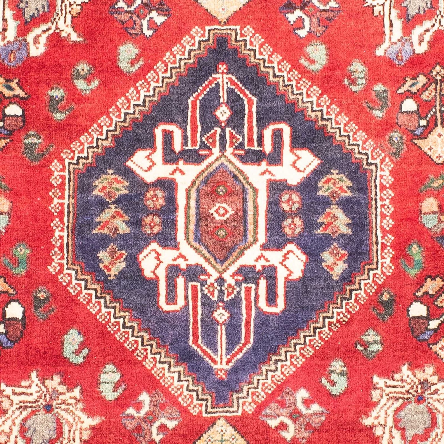 Tapis persan - Nomadic - 160 x 116 cm - rouge foncé