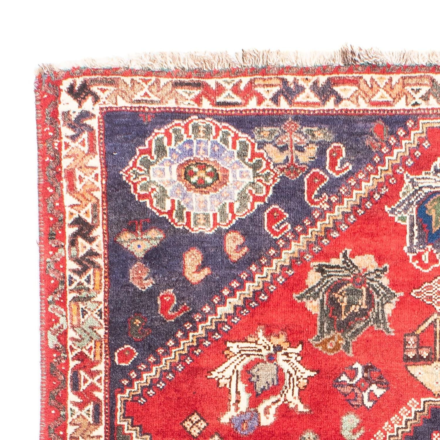Tapis persan - Nomadic - 160 x 116 cm - rouge foncé
