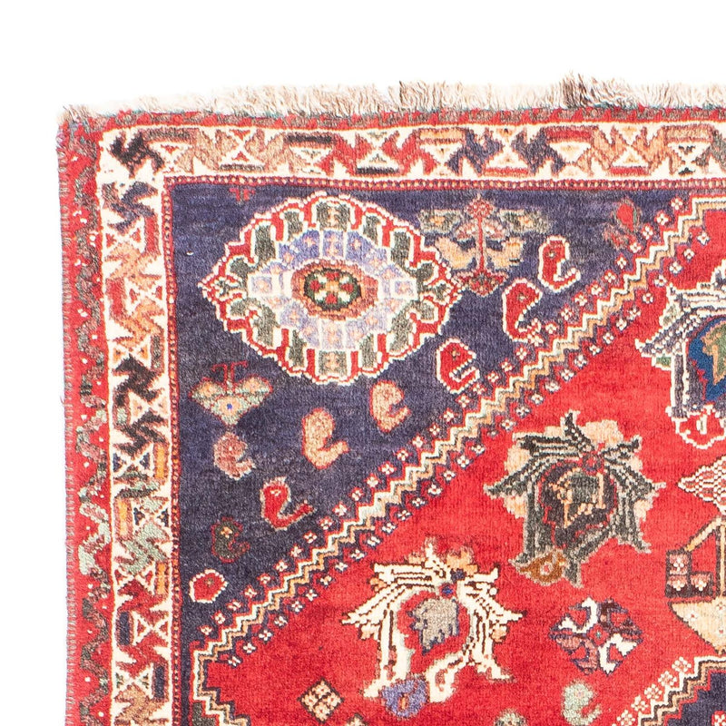 Tapis persan - Nomadic - 160 x 116 cm - rouge foncé